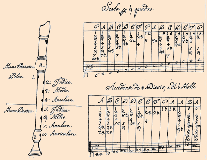 6 Hole Flute Finger Chart