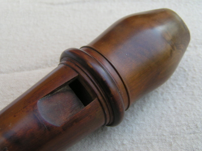 baroque alto recorder after Bizey (detail)