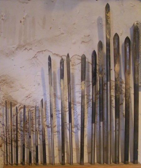 mèches cuiller  dans un atelier de fabrication de flûtes à bec