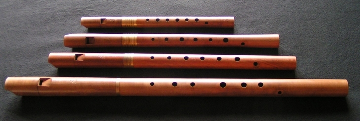 flûtes à bec médiévales