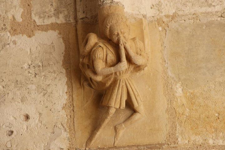 a sculpture in the Palais Jacques Coeur in Bourges